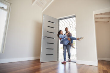 This sleek example of an aluminium composite door shows why aluminium composite doors are fast becoming the top choice over uPVC or timber in the UK