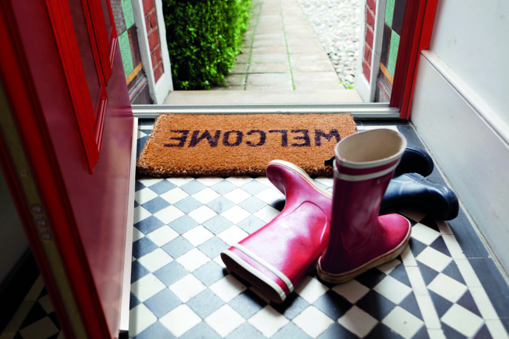 Welcome mat and wellington boots | Aluminium Composite Doors